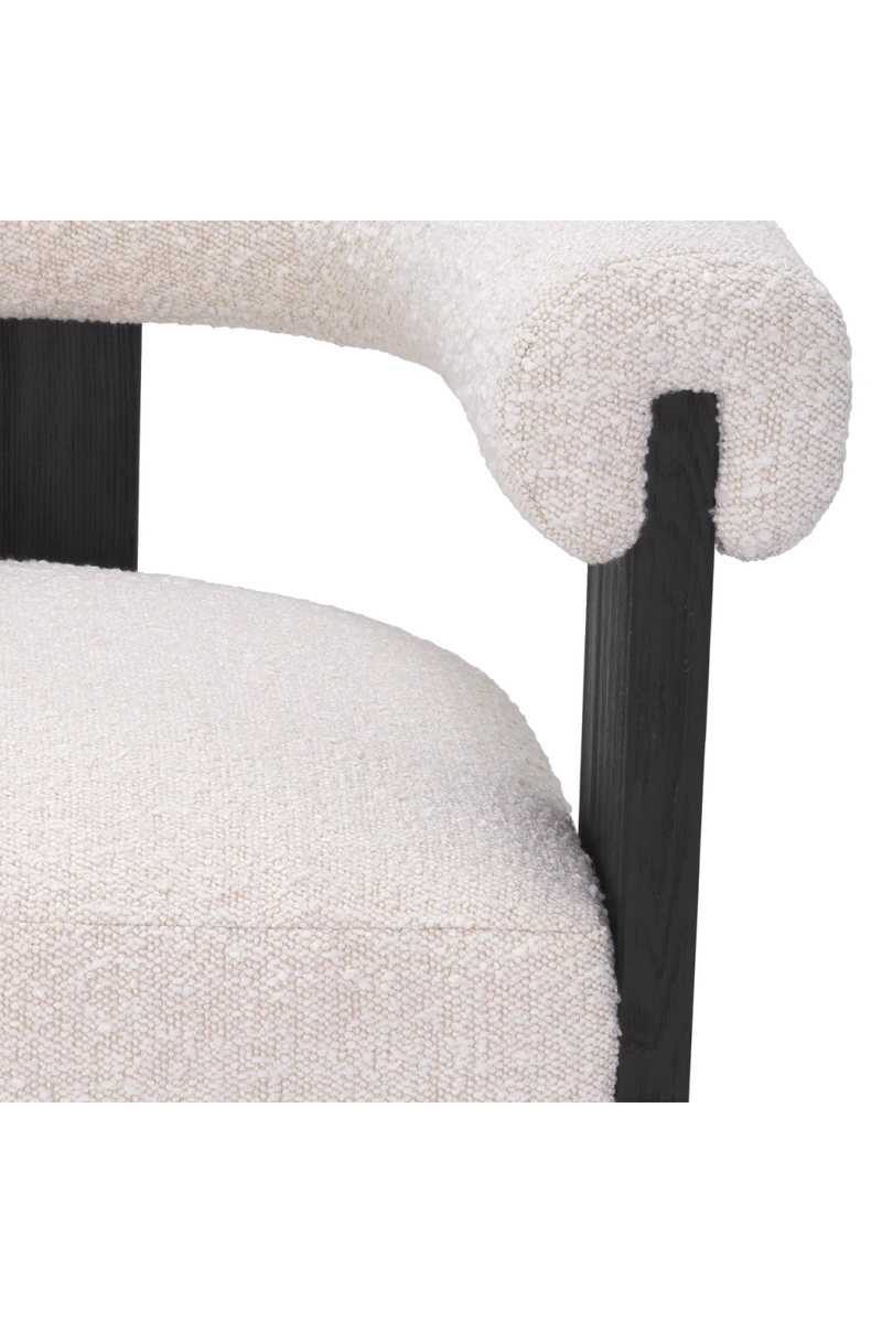 Chaise de salle à manger bouclé crème | Eichholtz Percy | Meubleluxe.fr