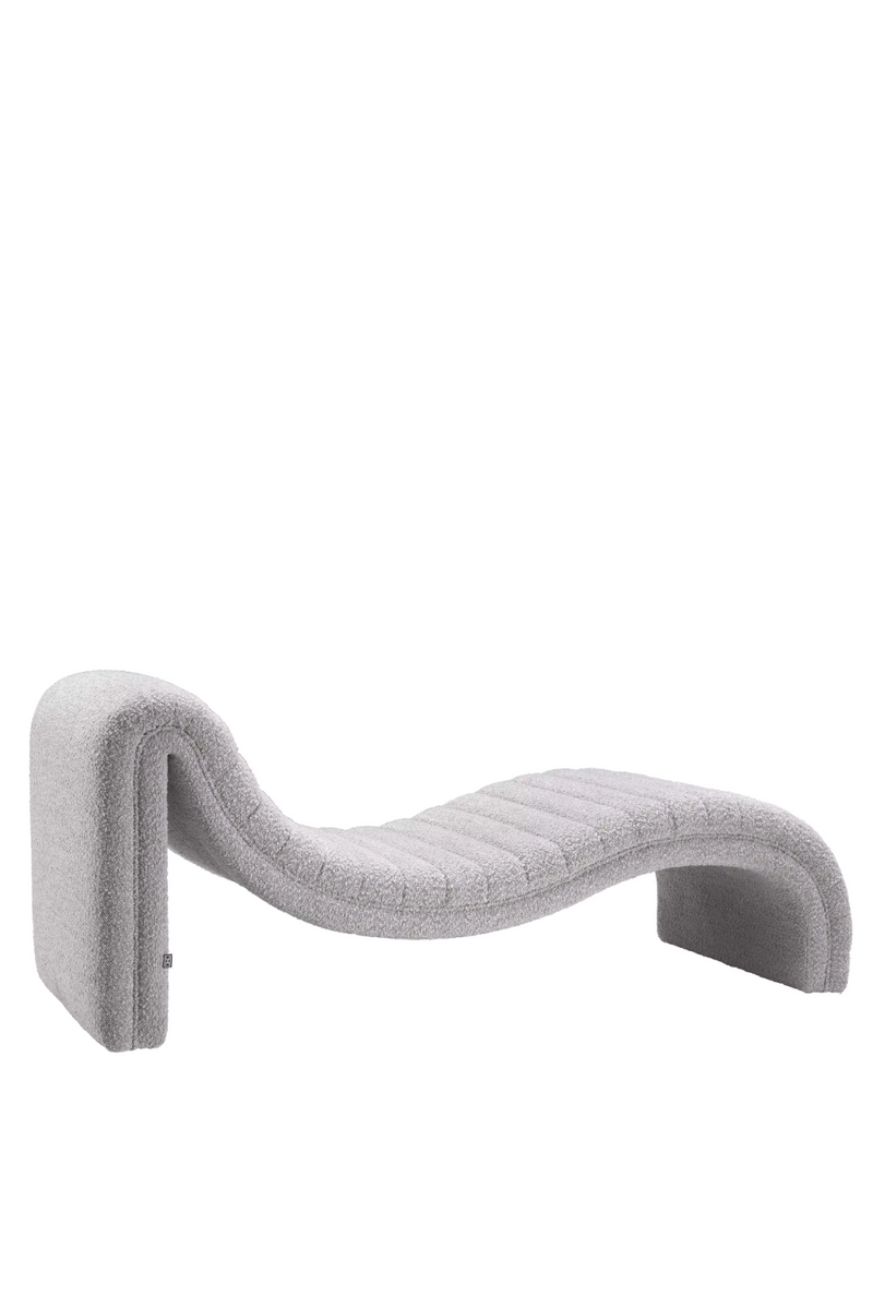 Fauteuil long bouclé gris | Eichholtz Pioneer | Meubleluxe.fr