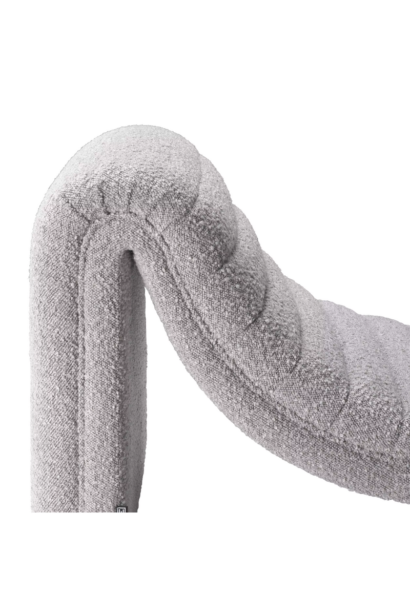 Fauteuil long bouclé gris | Eichholtz Pioneer | Meubleluxe.fr