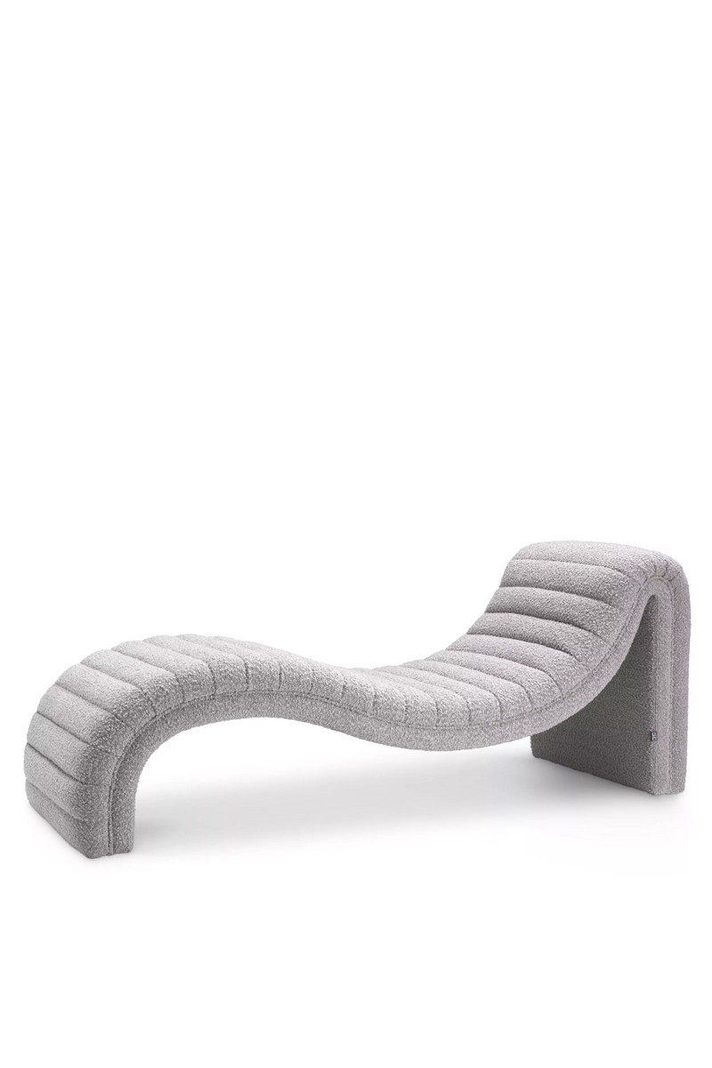 Fauteuil long bouclé gris | Eichholtz Pioneer | Meubleluxe.fr