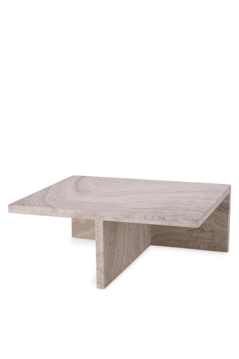 Table basse en travertin | Eichholtz Amara L | Meubleluxe.fr