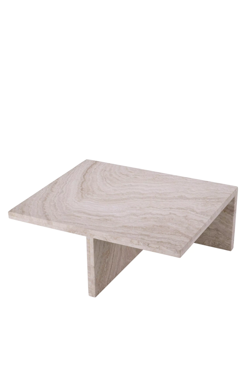 Table basse en travertin | Eichholtz Amara L | Meubleluxe.fr