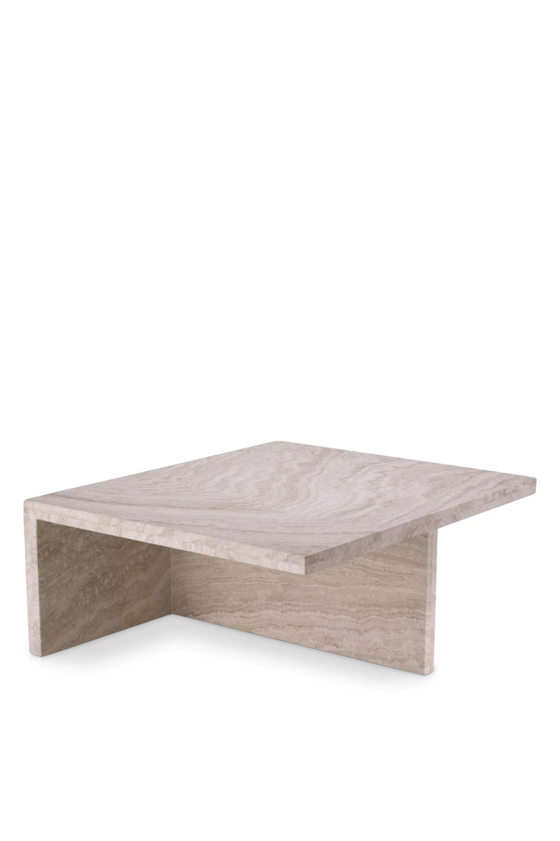 Table basse en travertin | Eichholtz Amara L | Meubleluxe.fr