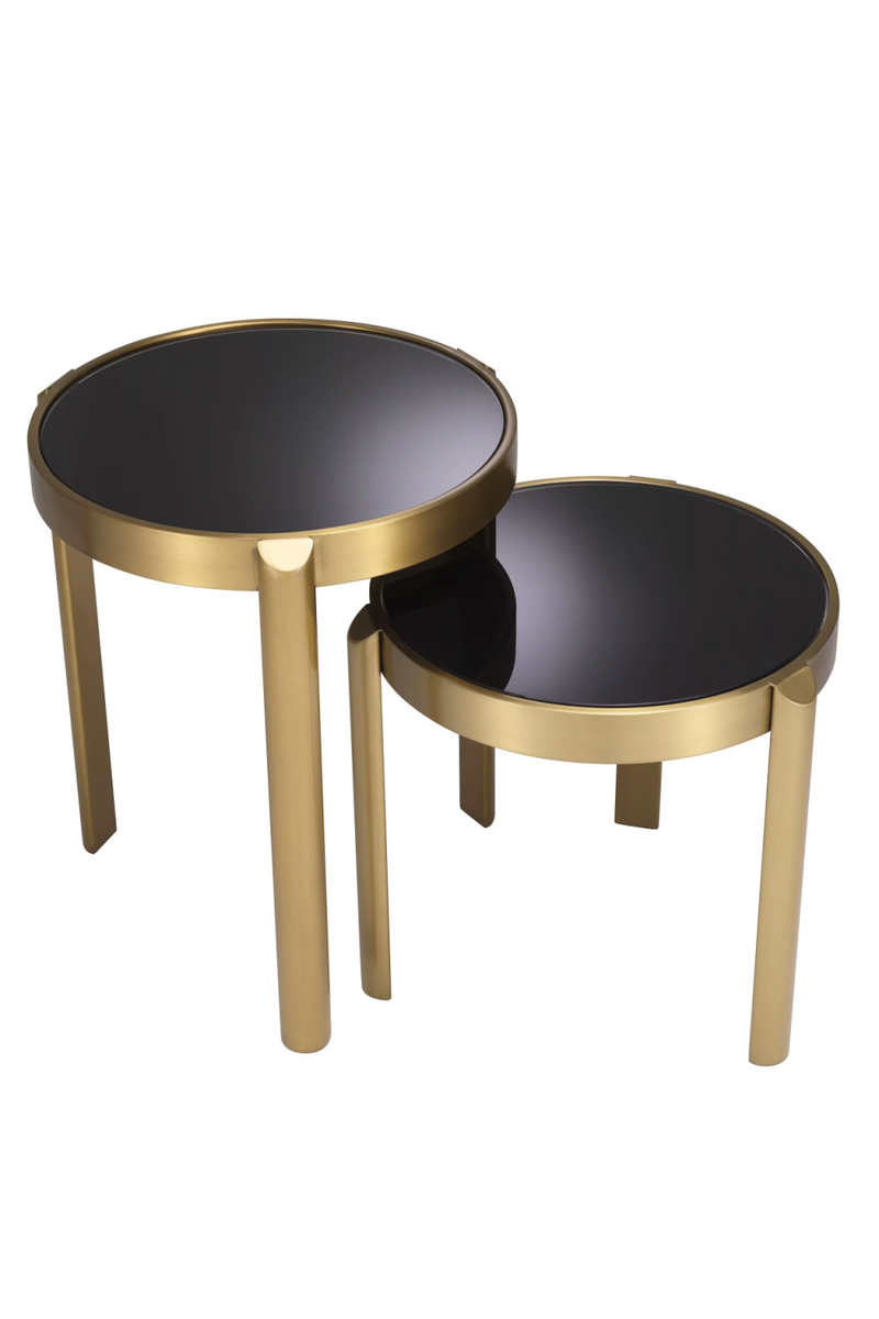 Table d'appoint en laiton brossé (lot de 2) | Eichholtz Buena | Meubleluxe.fr