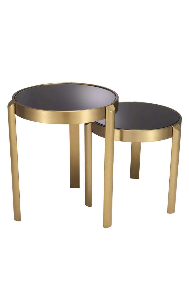 Table d'appoint en laiton brossé (lot de 2) | Eichholtz Buena | Meubleluxe.fr