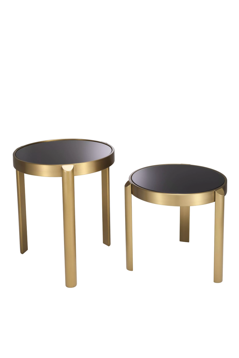 Table d'appoint en laiton brossé (lot de 2) | Eichholtz Buena | Meubleluxe.fr