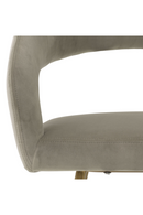Chaise de salle à manger en velours taupe | Eichholtz Bravo | Meubleluxe.fr