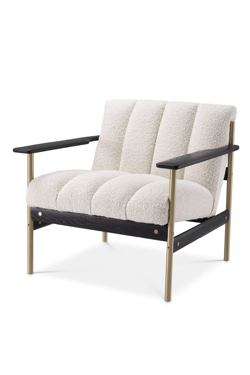 Chaise d'appoint bouclé crème | Eichholtz Elan | Meubleluxe.fr