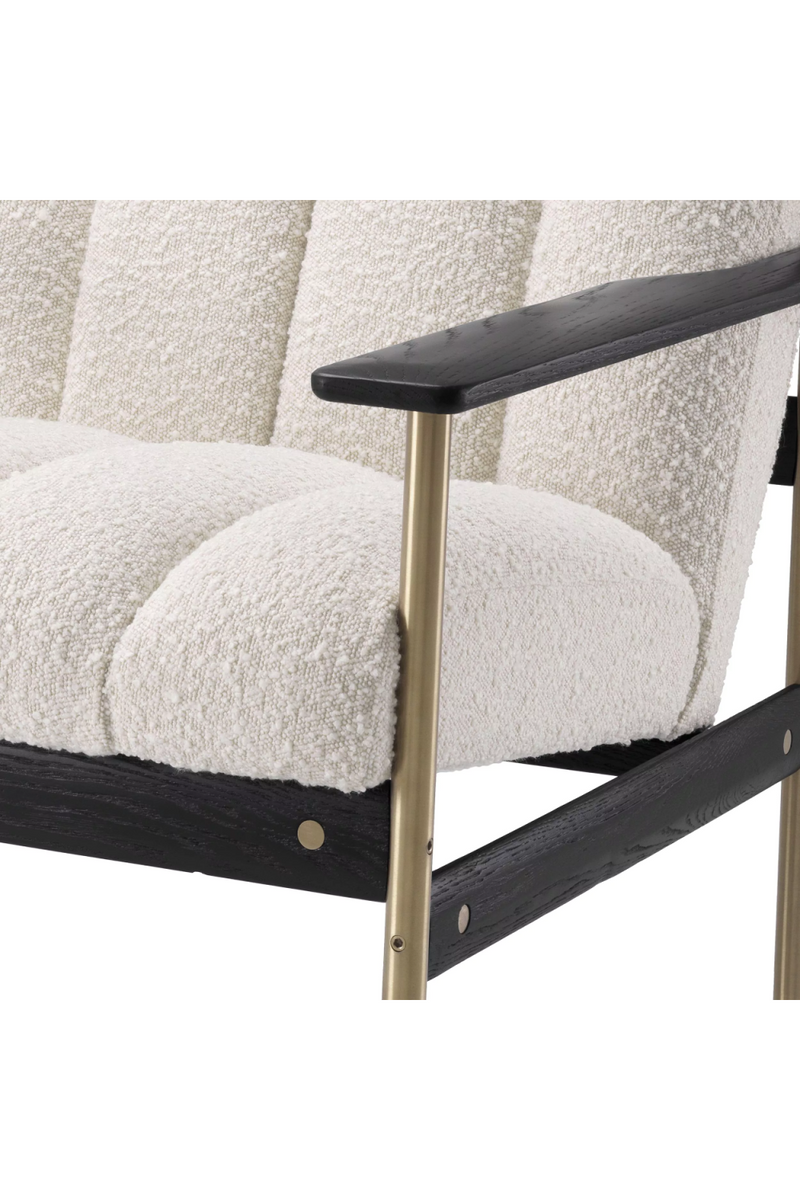 Chaise d'appoint bouclé crème | Eichholtz Elan | Meubleluxe.fr