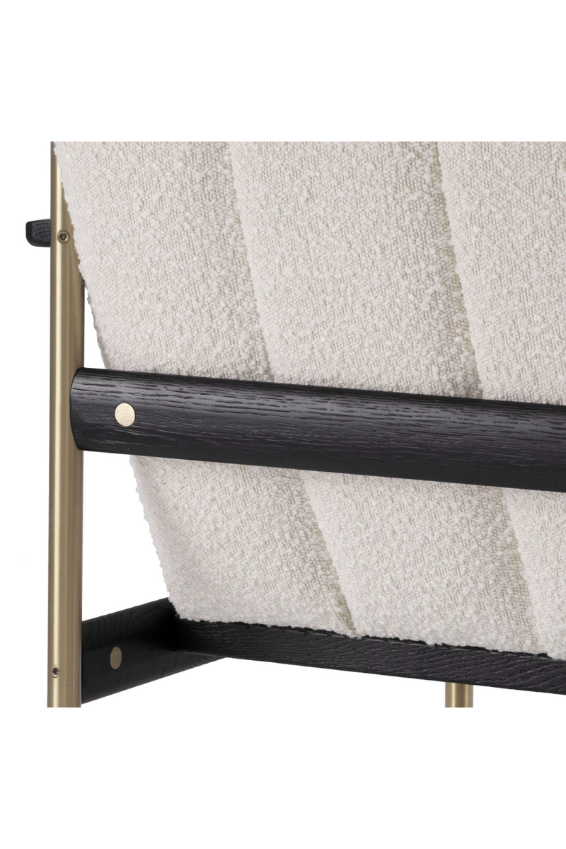 Chaise d'appoint bouclé crème | Eichholtz Elan | Meubleluxe.fr