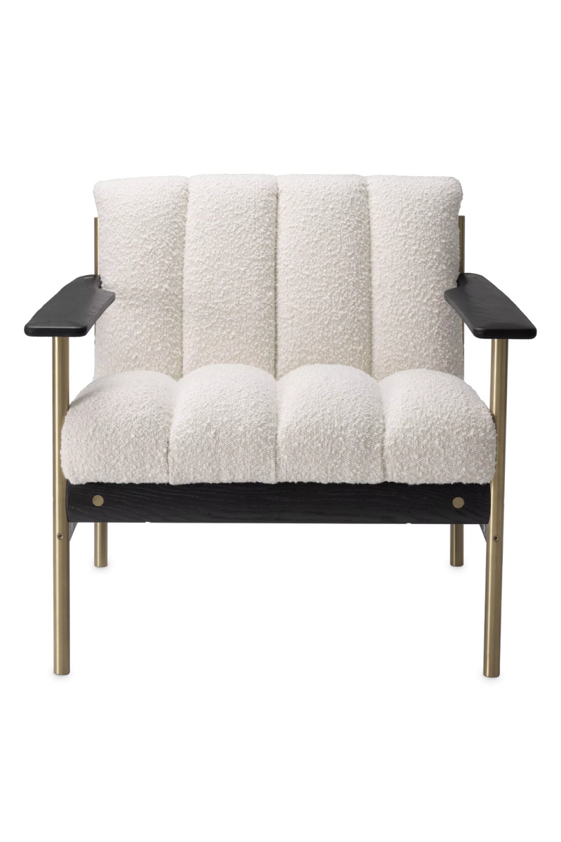 Chaise d'appoint bouclé crème | Eichholtz Elan | Meubleluxe.fr