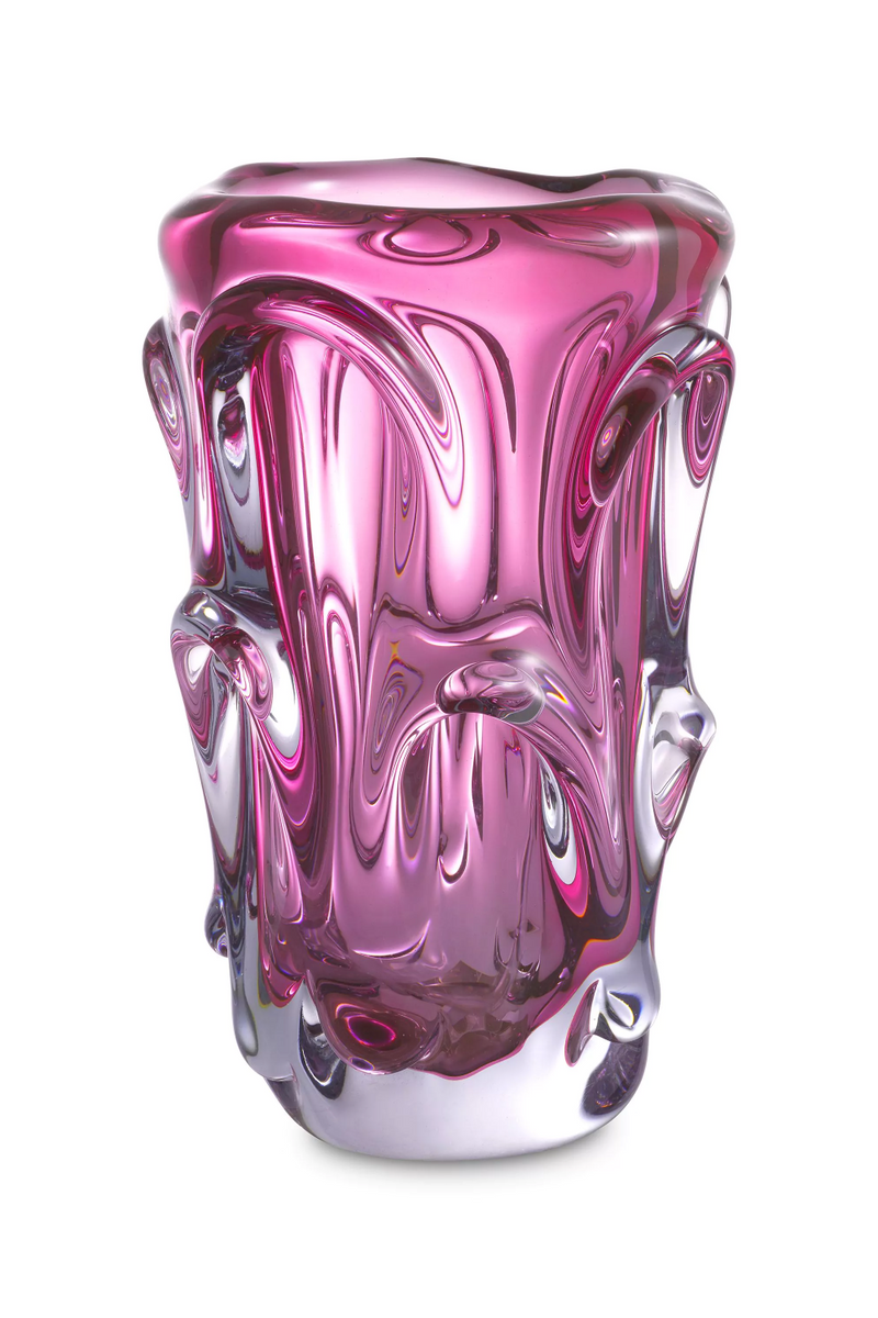 Vase rose en verre soufflé | Eichholtz Aila L | Meubleluxe.fr