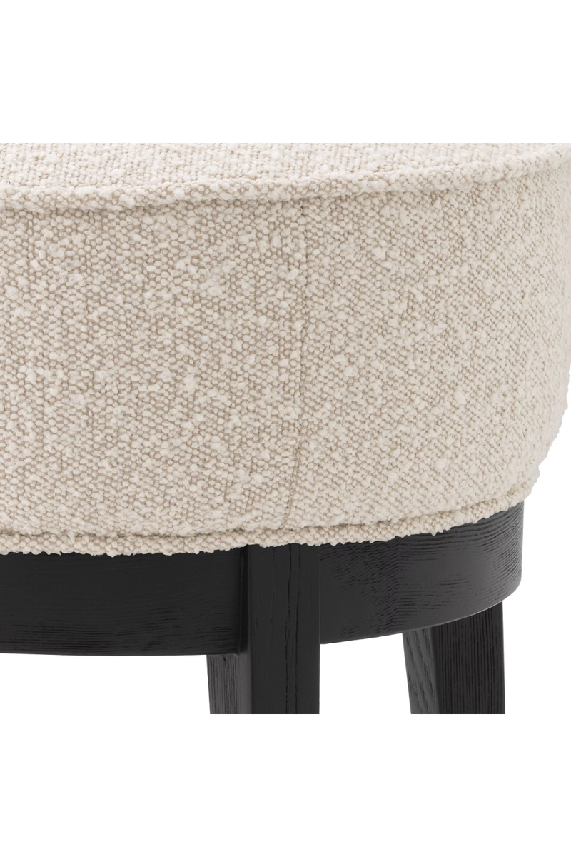 Pouf bouclé crème | Eichholtz Jarrett | Meubleluxe.fr