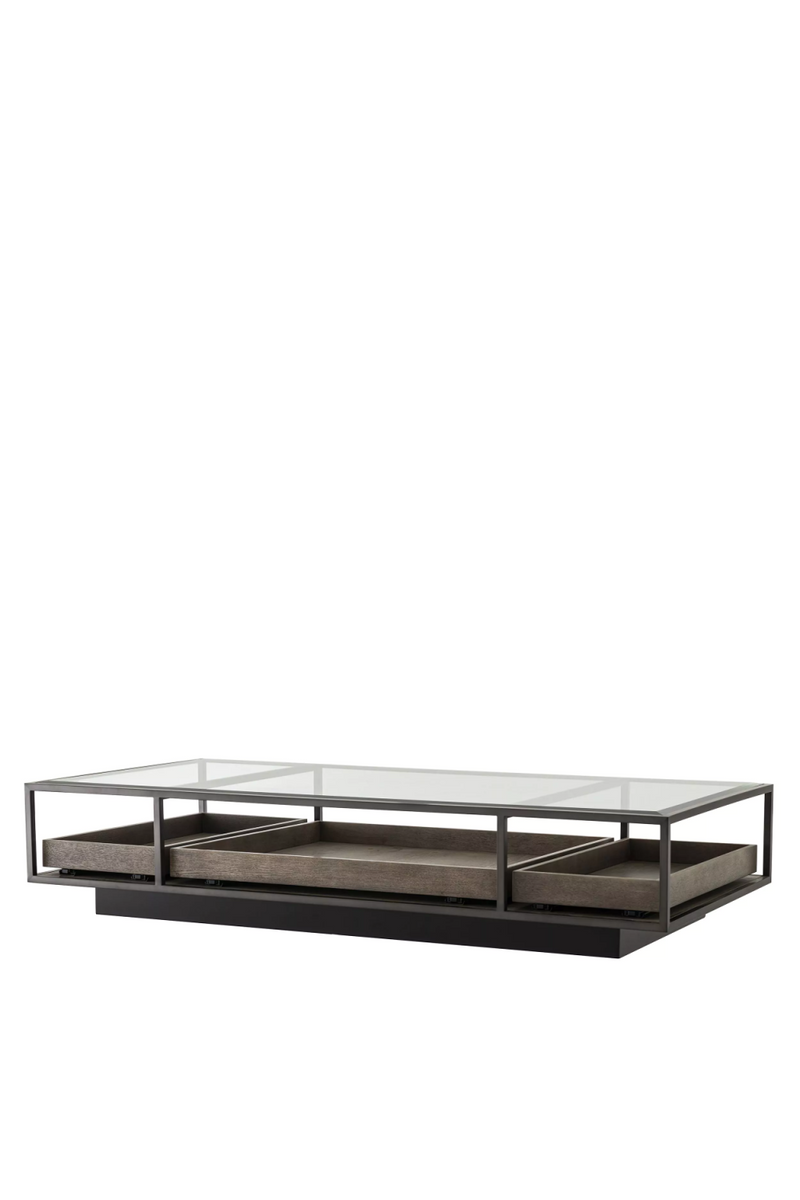 Mesa de Centro de Chapa Gris en Bronce | Eichholtz Roxton | Meubleluxe.fr