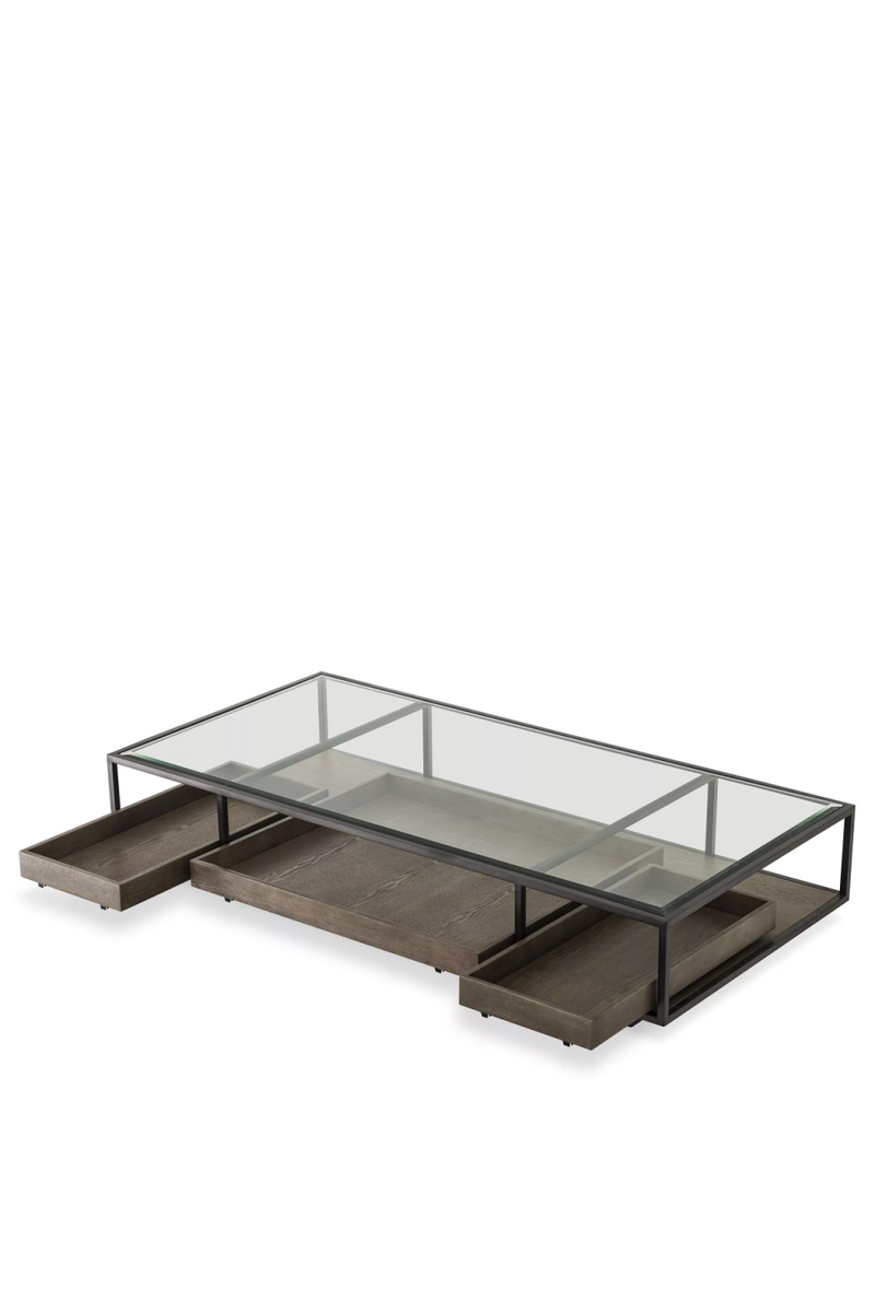 Mesa de Centro de Chapa Gris en Bronce | Eichholtz Roxton | Meubleluxe.fr