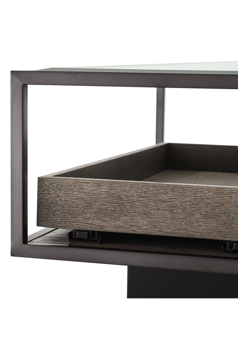 Mesa de Centro de Chapa Gris en Bronce | Eichholtz Roxton | Meubleluxe.fr