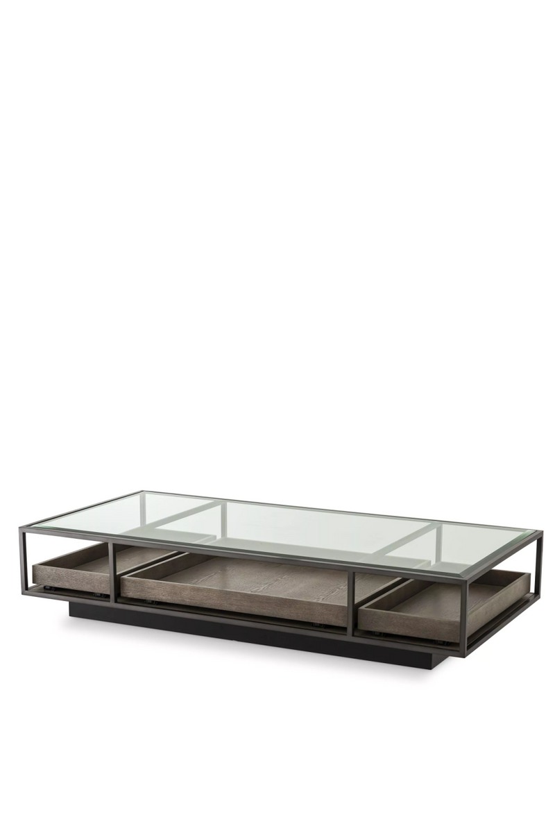 Mesa de Centro de Chapa Gris en Bronce | Eichholtz Roxton | Meubleluxe.fr