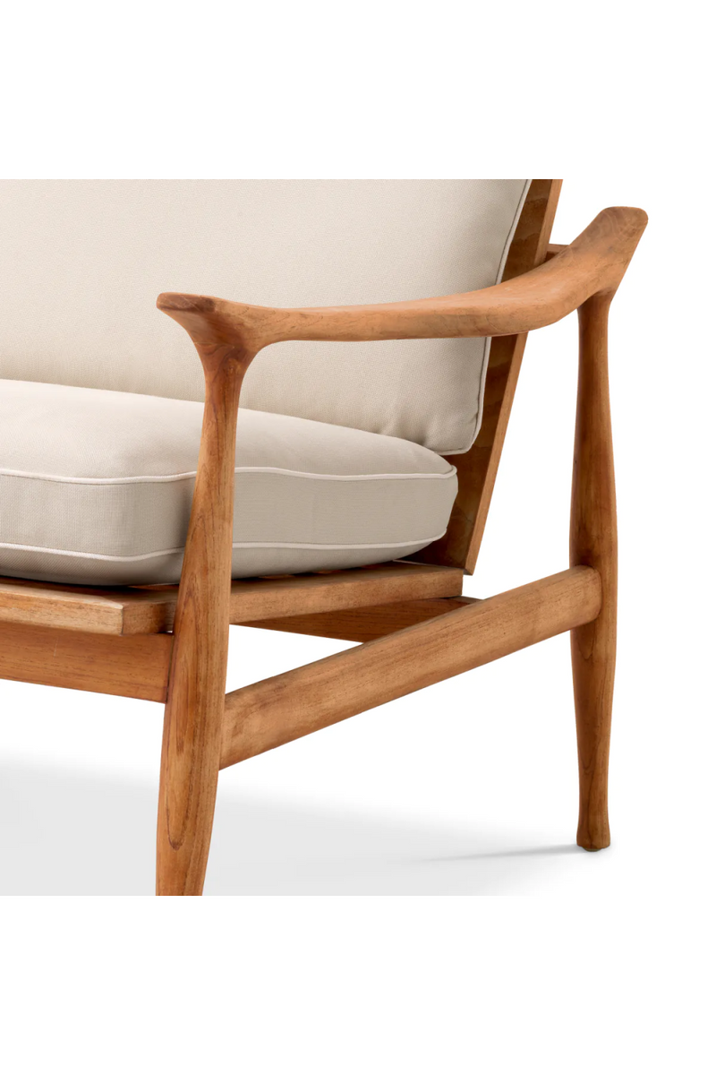 Fauteuil d'extérieur en teck naturel | Eichholtz Manzo | Meubleluxe.fr