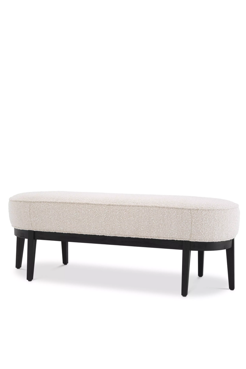 Banc courbé bouclé crème | Eichholtz Jarrett | Meubleluxe.fr