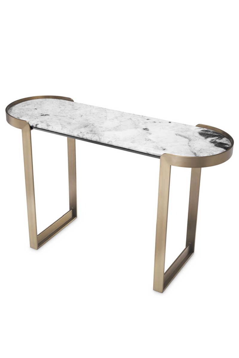 Console dorée en marbre | Eichholtz Fabio | Meubleluxe.fr