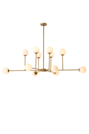 Lustre 12 boules en laiton vieilli | Eichholtz Aram | Meubleluxe.fr