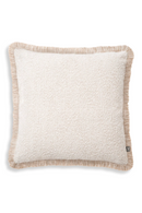 Coussin carré bouclé crème | Eichholtz Nami L | Meubleluxe.fr