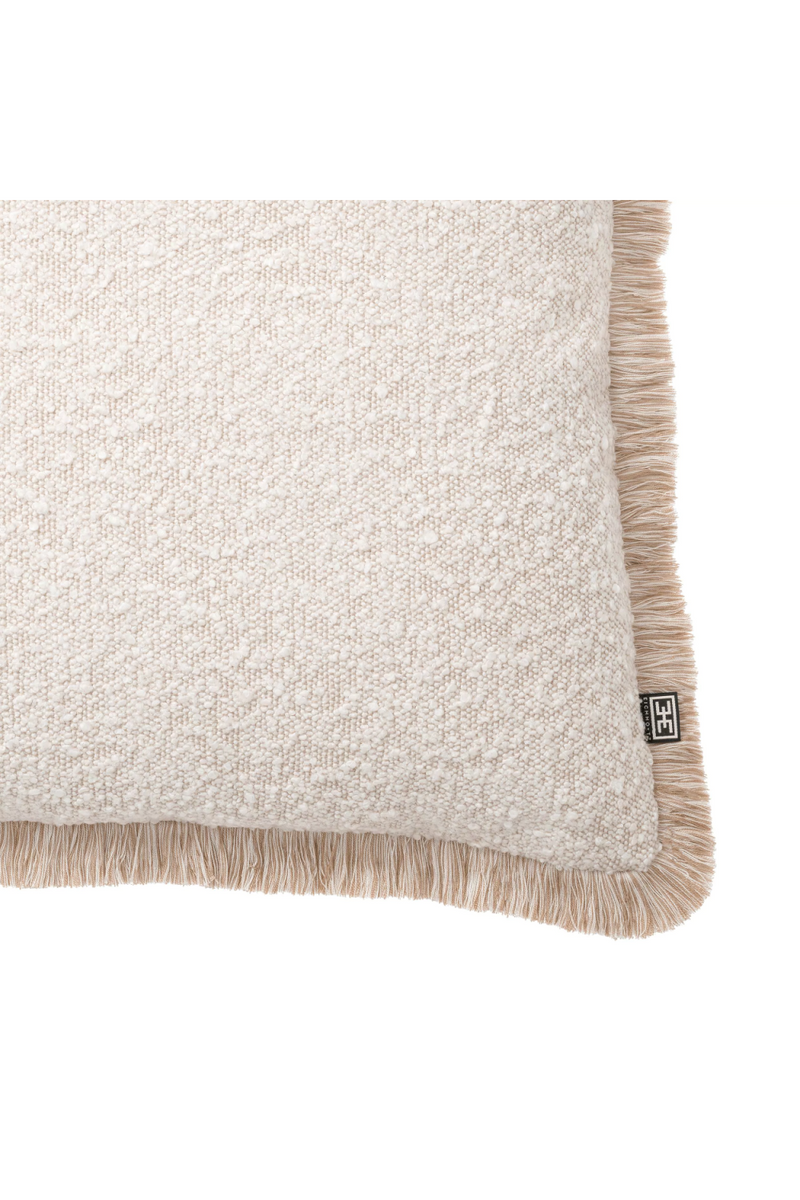 Coussin carré bouclé crème | Eichholtz Nami L | Meubleluxe.fr