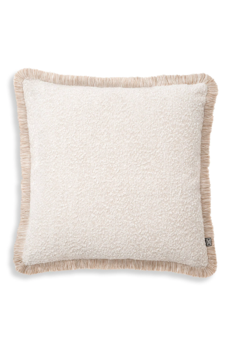 Coussin carré bouclé crème | Eichholtz Nami L | Meubleluxe.fr