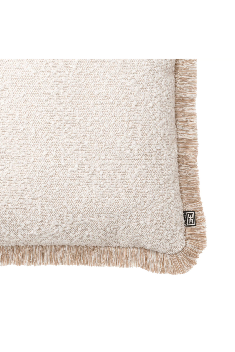 Coussin carré bouclé crème | Eichholtz Nami S | Meubleluxe.fr