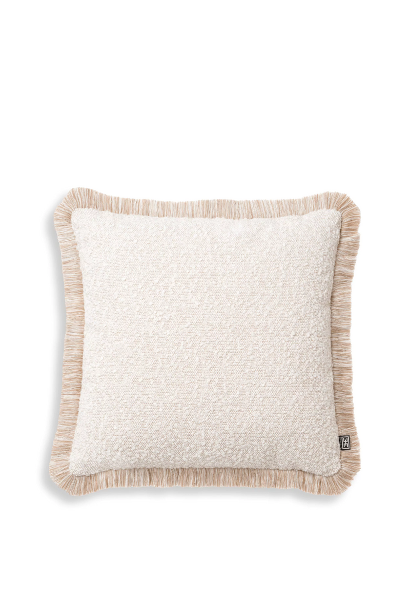 Coussin carré bouclé crème | Eichholtz Nami S | Meubleluxe.fr