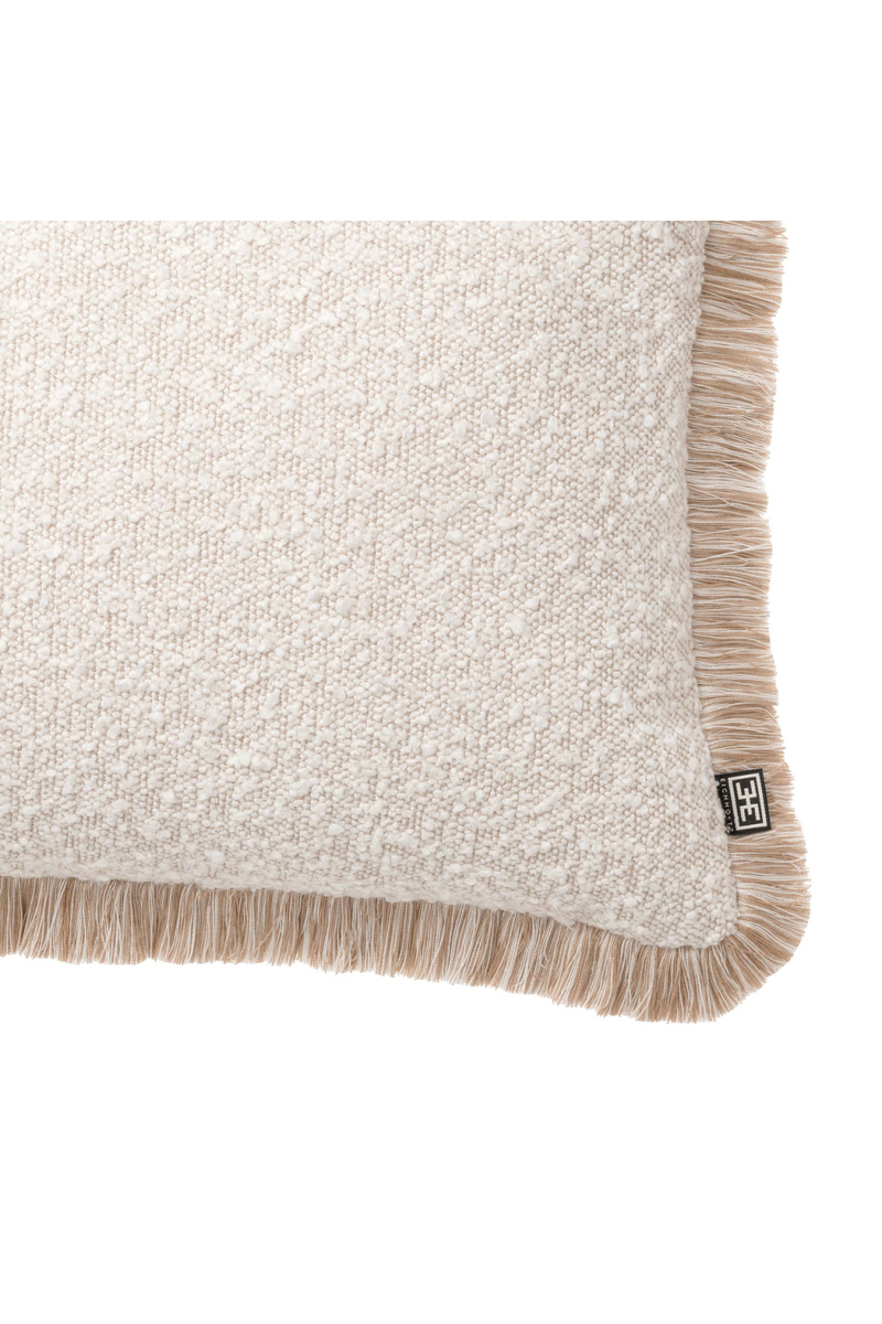 Coussin rectangulaire bouclé crème | Eichholtz Nami | Meubleluxe.fr