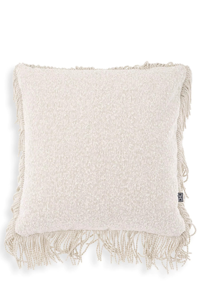 Coussin carré bouclé crème | Eichholtz Dupre S | Meubleluxe.fr