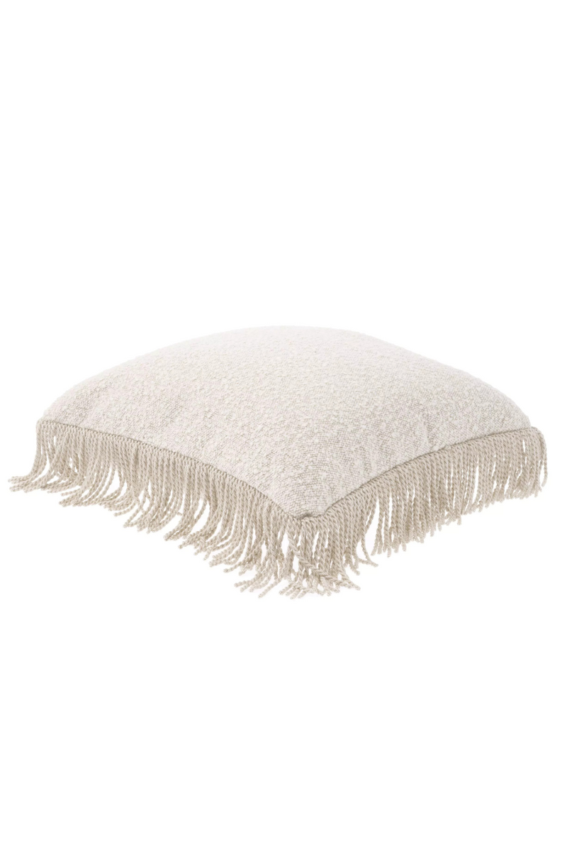 Coussin carré bouclé crème | Eichholtz Dupre S | Meubleluxe.fr