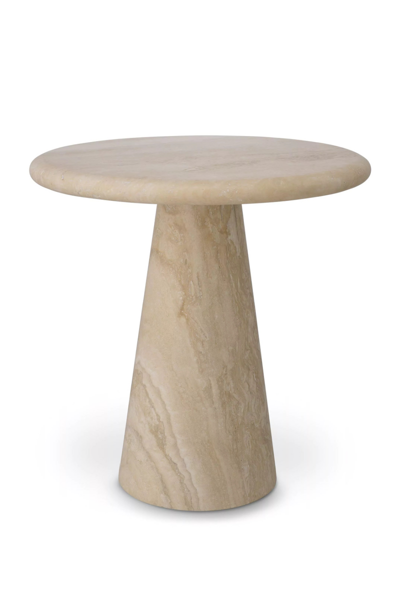 Table d'appoint en travertin | Eichholtz Adriana S | Meubleluxe.fr