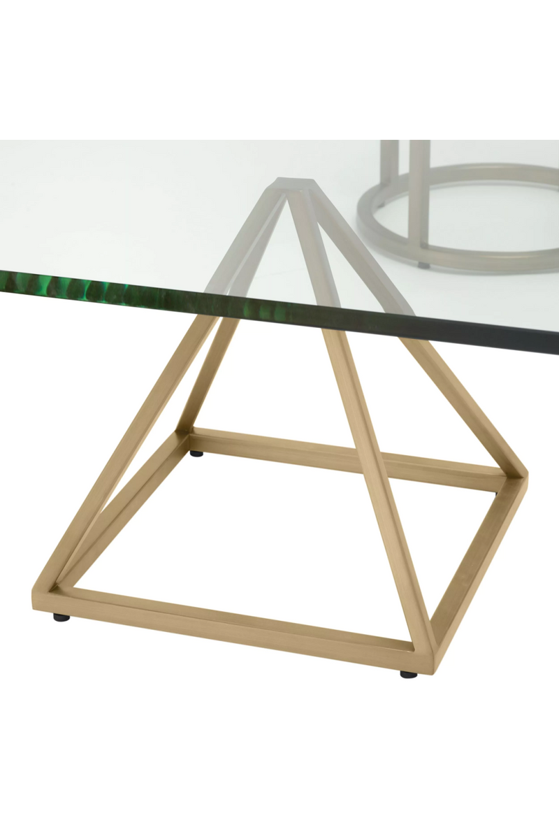 Table basse en verre et laiton brossé | Eichholtz Speiser | Meubleluxe.fr