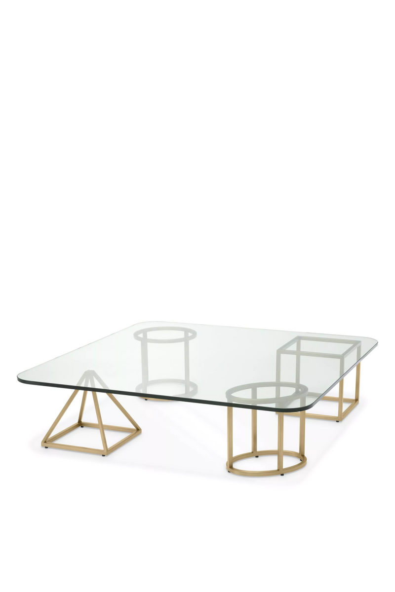 Table basse en verre et laiton brossé | Eichholtz Speiser | Meubleluxe.fr