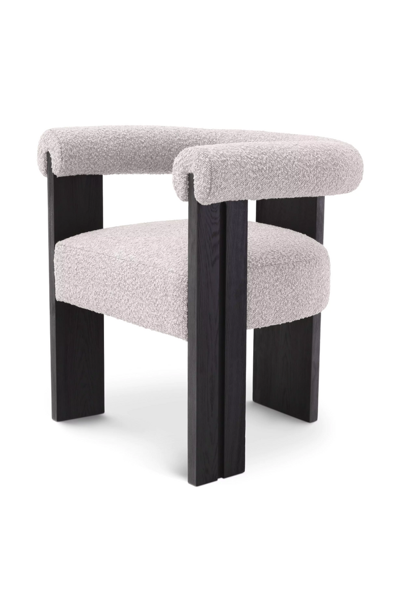 Chaise de salle à manger bouclé gris | Eichholtz Percy | Meubleluxe.fr