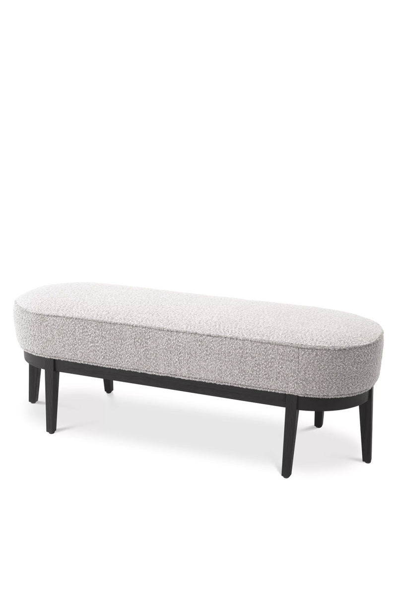 Banc courbé bouclé gris| Eichholtz Jarrett | Meubleluxe.fr