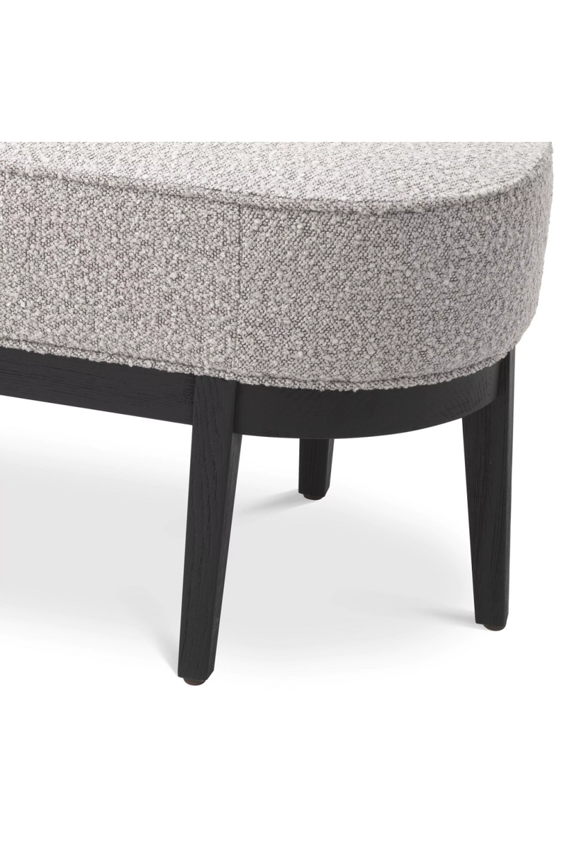 Banc courbé bouclé gris| Eichholtz Jarrett | Meubleluxe.fr