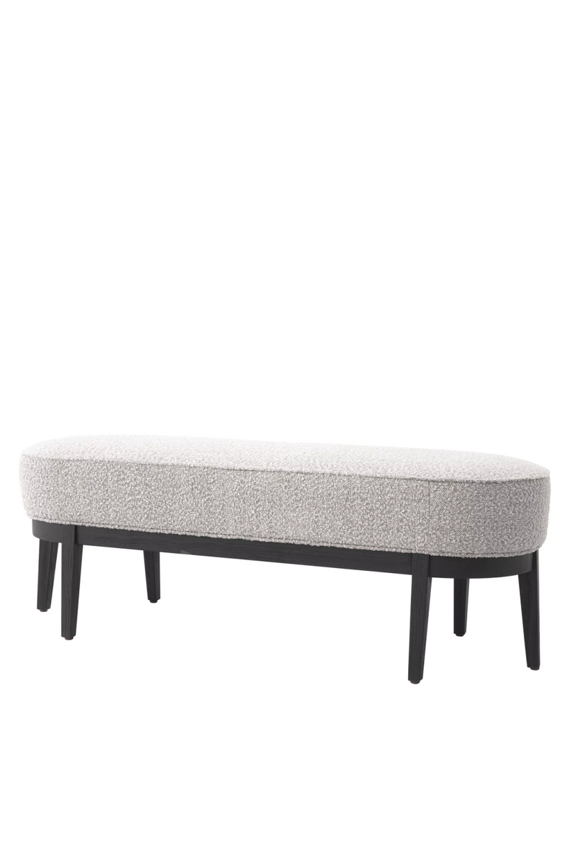 Banc courbé bouclé gris| Eichholtz Jarrett | Meubleluxe.fr