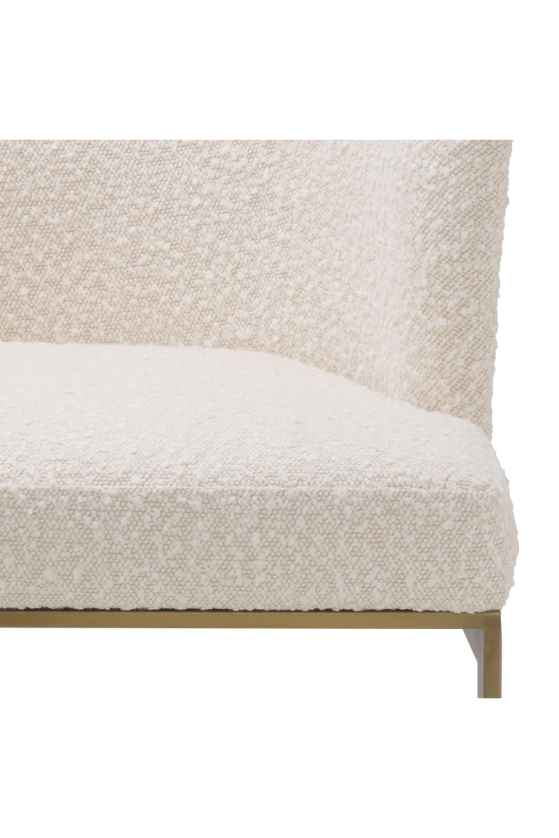 Chaise de salle à manger bouclé crème | Eichholtz Bofinger | Meubleluxe.fr