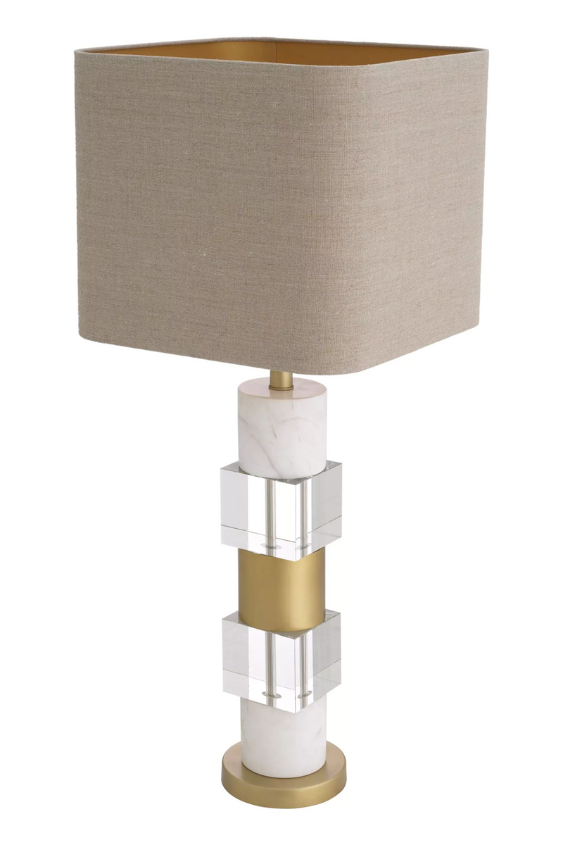 Lampe de table en marbre blanc | Eichholtz Cullingham | Meubleluxe.fr