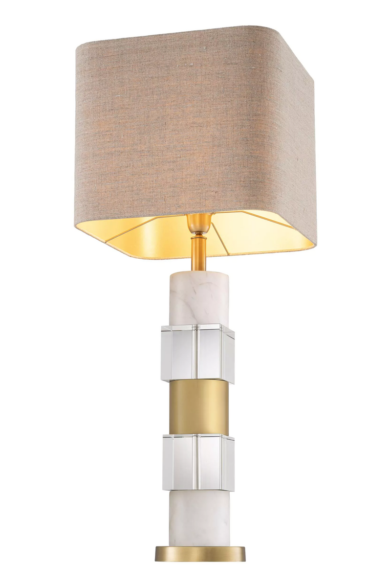 Lampe de table en marbre blanc | Eichholtz Cullingham | Meubleluxe.fr