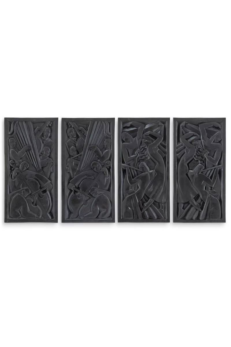 Objet décoratif mural en bronze (lot de 4) | Eichholtz Tempo | Meubleluxe.fr