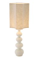 Lampe de table en céramique blanche | Eichholtz Mabel | Meubleluxe.fr