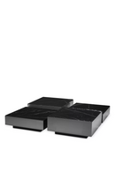 Table basse en marbre noir (lot de 4) | Eichholtz Esposito | Meubleluxe.fr