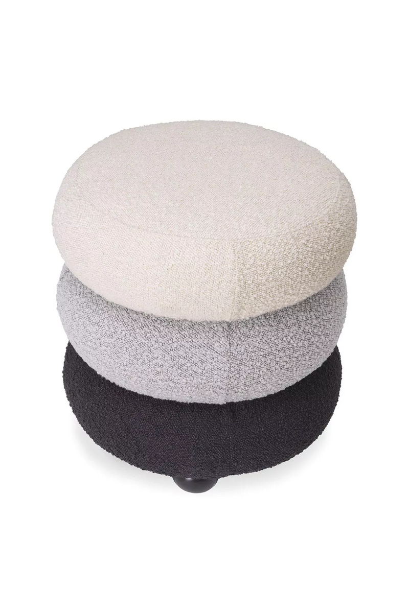 Pouf tricolore bouclé | Eichholtz Tulum | Meubleluxe.fr