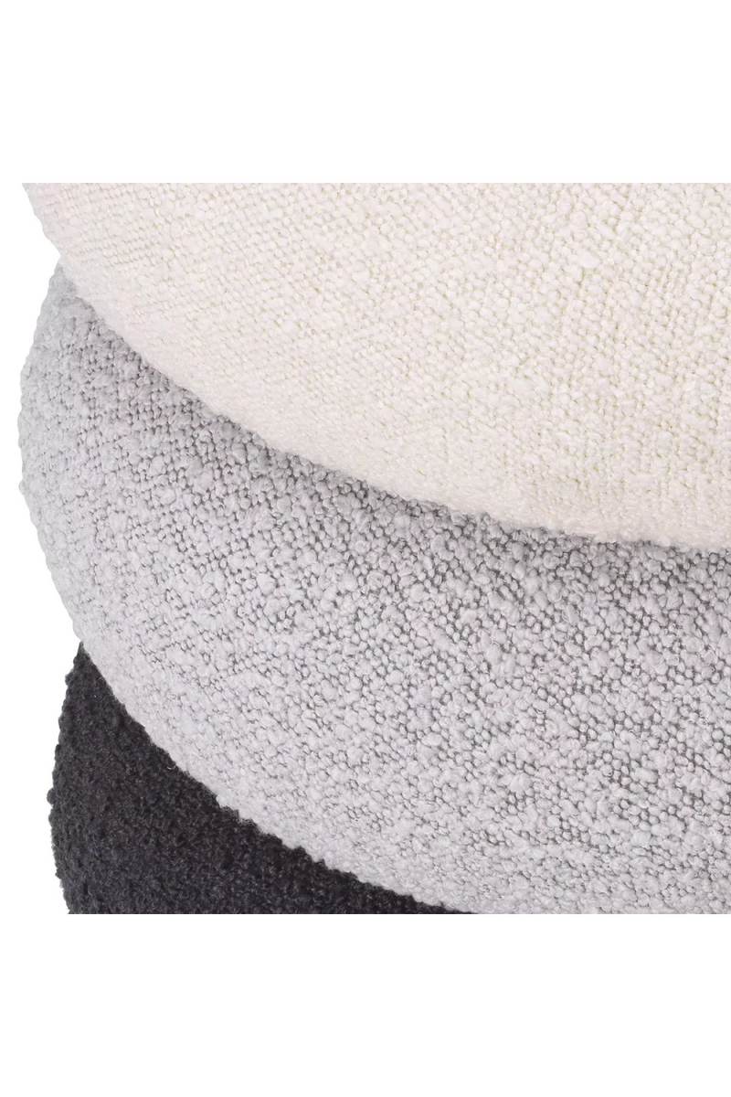 Pouf tricolore bouclé | Eichholtz Tulum | Meubleluxe.fr