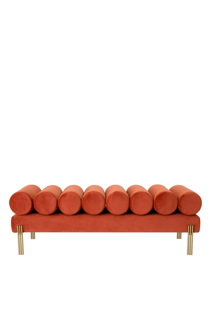 Banc en velours orange | Eichholtz Oxley | Meubleluxe.fr