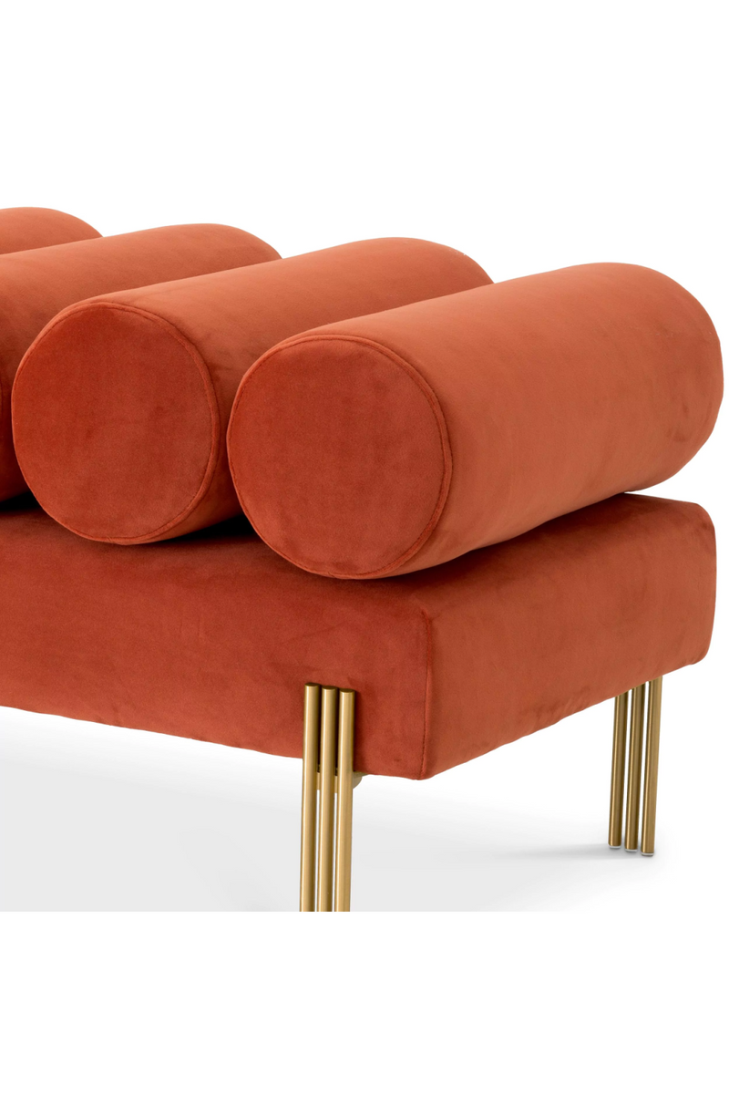 Banc en velours orange | Eichholtz Oxley | Meubleluxe.fr